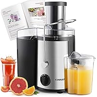 CHULUX Juicer Machine, Centrifugal Juice Extractor Maker with Recipe Book, Wide Mouth Juicing Machine, High Juice Yield…