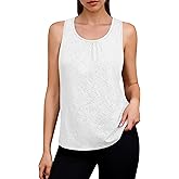 Laughido Women's Workout Tank Tops for Women Sleeveless Racerback Loose Fit Athletic Running Yoga Gym Jacquard Shirts