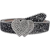 Glitter Western Belt for Women Rhinestone Belts Cowgirl Style Bling Bling Diamond Belts Y2K Sparkly Belt for Jeans