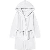 Umeyda Boys Girls Hooded Bathrobe Soft Towel Robe Kids Terry Cloth Spa Robes Sleepwear, 3-12 Years