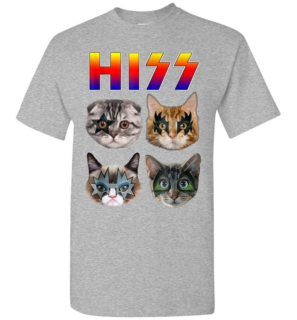Hiss Funny Cats Kittens Rock Rockin Tshirt 2811 Jznovelty