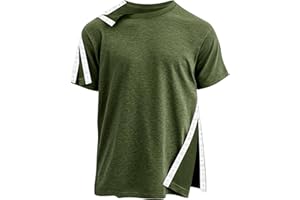SHISHUYU Shoulder Recovery Shirts Unisex-Post Shoulder of Short Sleeves with Hidden Snap Buttons on Sides