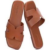 RockDove Women's Solara H-Strap Flat Sandal Comfort Slide | Indoor/Outdoor Sole, Non-Slip, Cushioned, Open Toe, Waterproof, Lightweight, Beach Vacation, Comfortable, Skin-Friendly, Gift