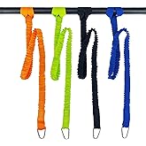 Zelerdo Kayak Paddle Leash Kayak Rod Leash Stretchable Coiled Lanyard Leash for Kayak and Paddles, Fishing Poles Rods