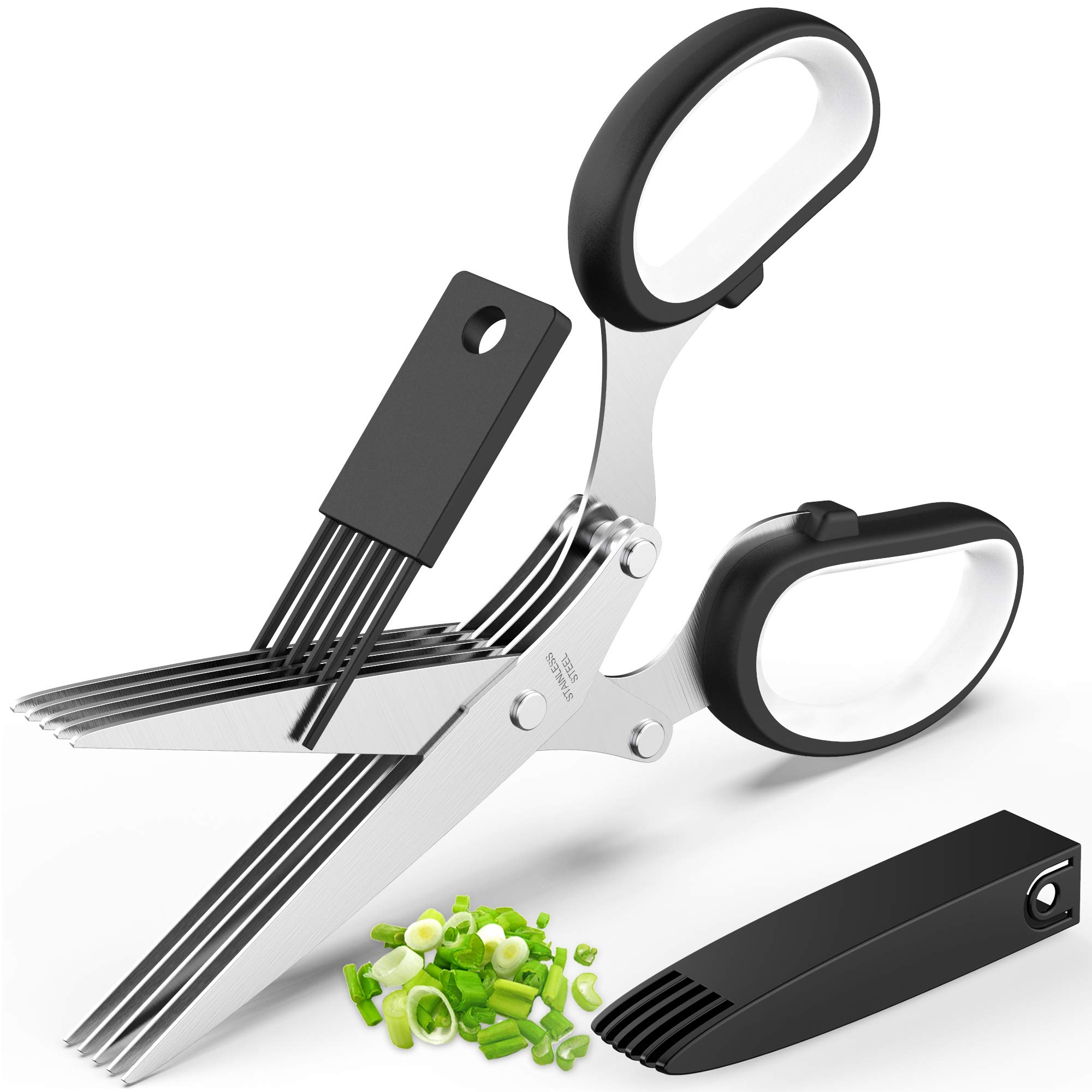 Updated 2021 Herb Scissors Set Cool Kitchen Gadgets for Cutting Fresh