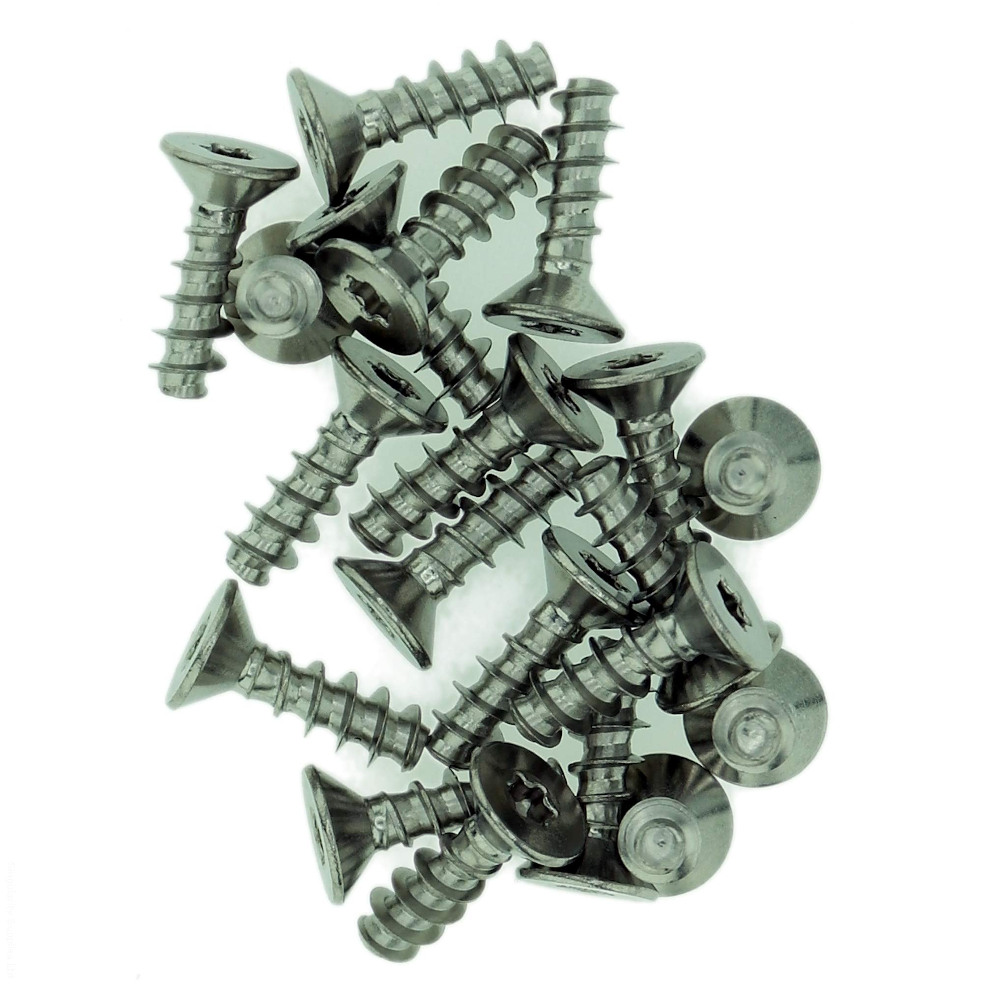 D5 (5mm x 10mm) TX Countersunk Screws for Plastic - Stainless Steel (A2) (Pack of 20)