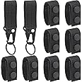 Belt Keepers with Tactical Gear Clip, Law Enforcement Nylon Duty Belt Keepers 2" with Key Holder UIInosoo for Police
