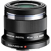 Olympus M. Zuiko Digital ED 45mm f1.8 (Black) Lens for Micro 4/3 Cameras - International Version (No Warranty)