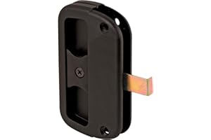 Prime-Line A 186 Black Plastic Sliding Screen Door Latch and Pull, Alumilite (Single Pack)