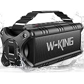 W-KING Bluetooth Speaker, 90W Max Loud IPX7 Waterproof Portable Speaker | 50W Deep Bass/Subwoofer *2/40H/EQ/TF/AUX/U-Disk, 105dB Large Boombox Outdoor Speakers Bluetooth Wireless for Party/Camping