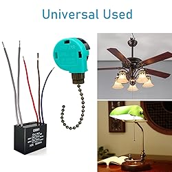 YukiHalu Ceiling Fan Pull Chain Switch 3 Speed 4