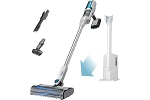 Shark Clean & Empty Cordless Stick Vacuum – Lightweight Cordless with HEPA Filter, Portable, Rechargeable, Auto-Empty System, Stick Vacuum for Pet Hair, Carpets & Hardfloor, White, BU3521