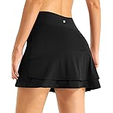 Stelle Women Tennis Skirt Athletic Skort High Waisted Golf Inner Shorts with Pockets Running Sports Pickleball