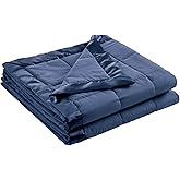 Madison Park Windom Down Alternative Blanket, Premium 3M Scotchgard Moisture Wicking Treatment, Lightweight and Soft Bed Cover For All Season, Satin Trim, Navy Twin