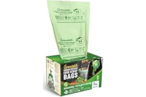 UNNI Compostable Liner Bags, 6-8 Gallon, 30 Liter, 50 Count, Heavy Duty 0.85 Mils, Food Scrap Bags, Medium Bin Compatible, ASTM D6400, US BPI, CMA and Europe OK compost HOME Certified