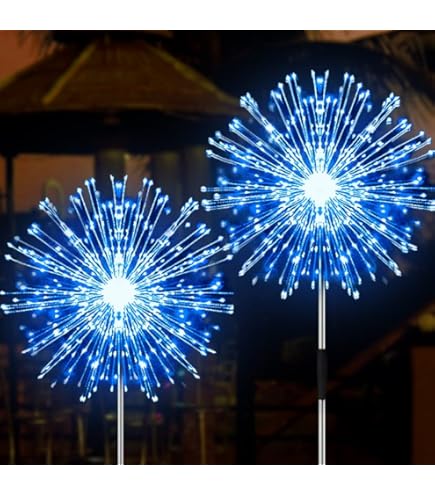 JJGoo Solar Firework Lights, 2 Pack 120 LEDs 2 Lighting Odes Solar - View #10