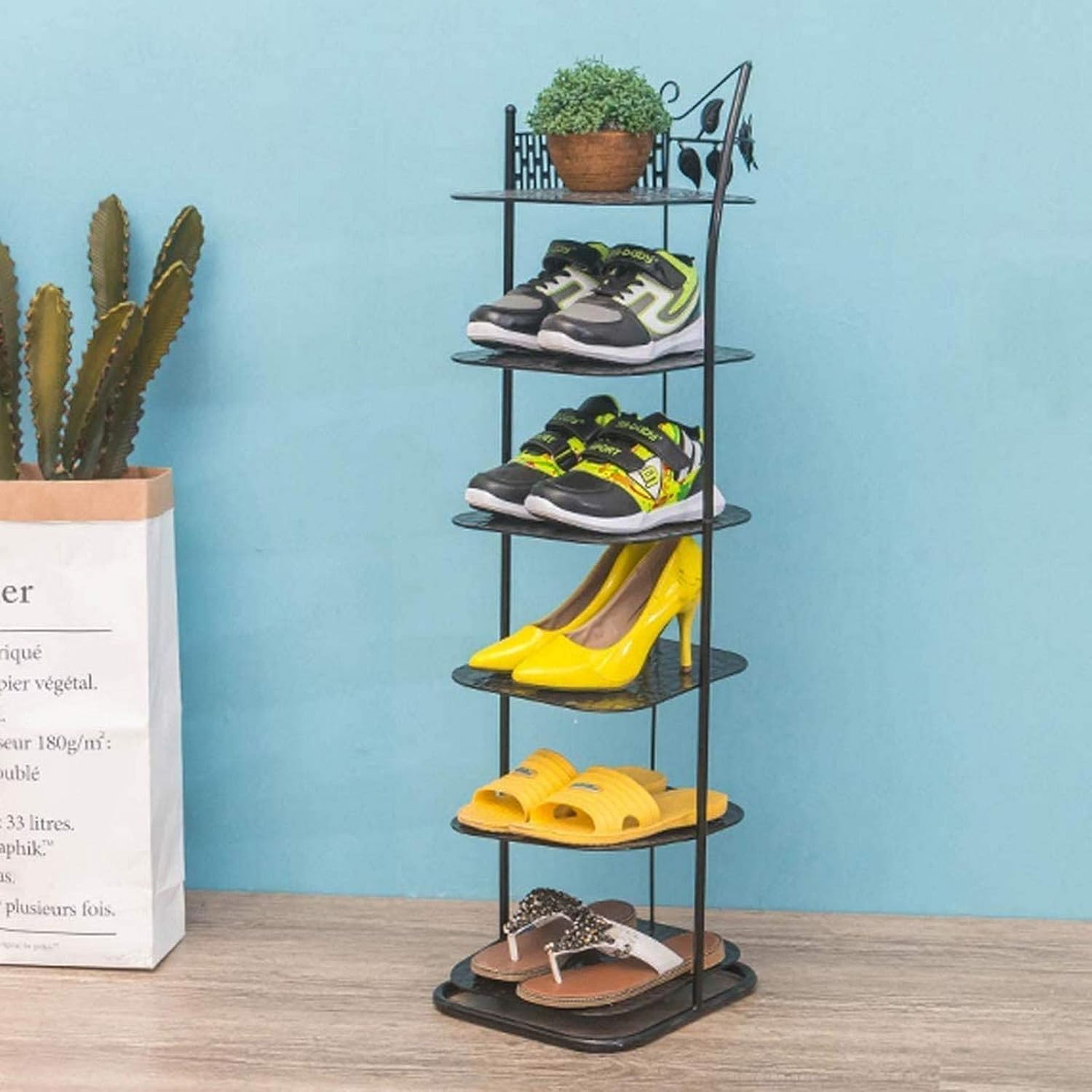 Zapateros de Hierro de 5/6/7 Niveles, Soporte de Almacenamiento para