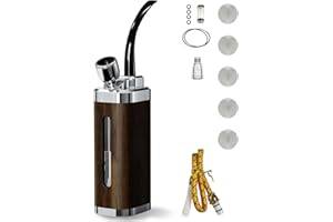 LYTFEI Hookah Set Portable Hookah Set Travel Small Hookahs Mini Hookah Shisha For a Single Smoker (Wood Grain)