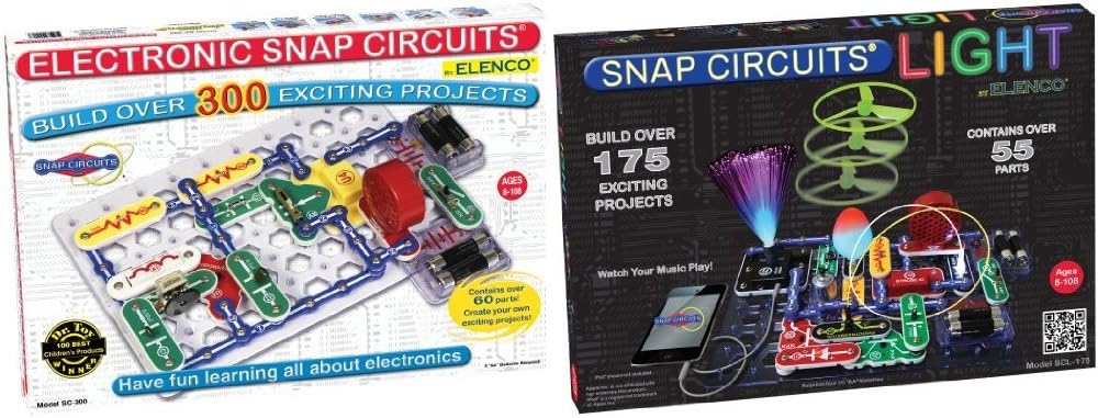 Amazon Com Snap Circuits Sc 300 Electronics Discovery Kit With Snap Circuits Lights Electronics Discovery Kit Bundle Toys Games Amazon Com Snap Circuits Sc 300 Electronics Discovery Kit With Snap Circuits Lights Electronics Discovery Kit Bundle Toys Games