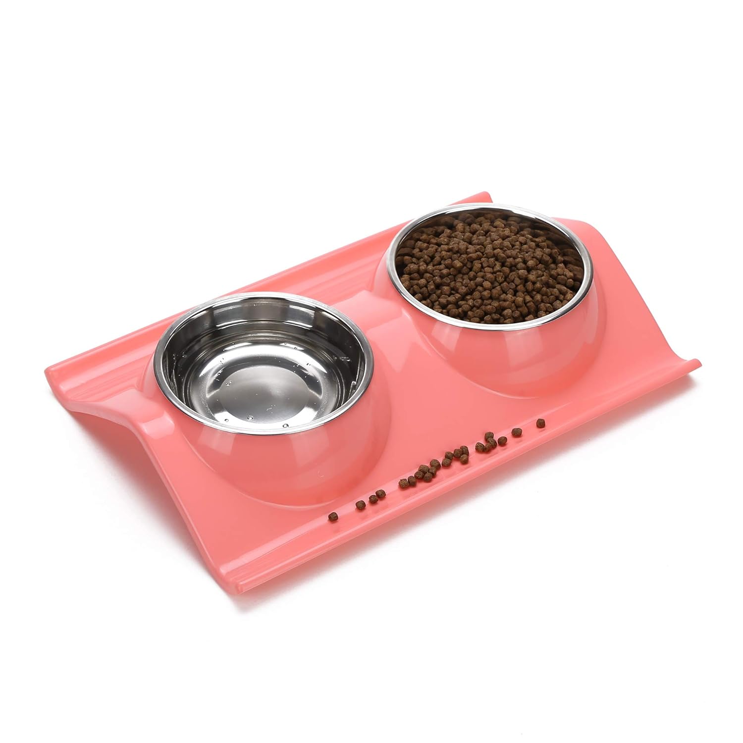 Pet Supplies Gefryco Double Dog Cat Bowls Stainless Steel Elevated