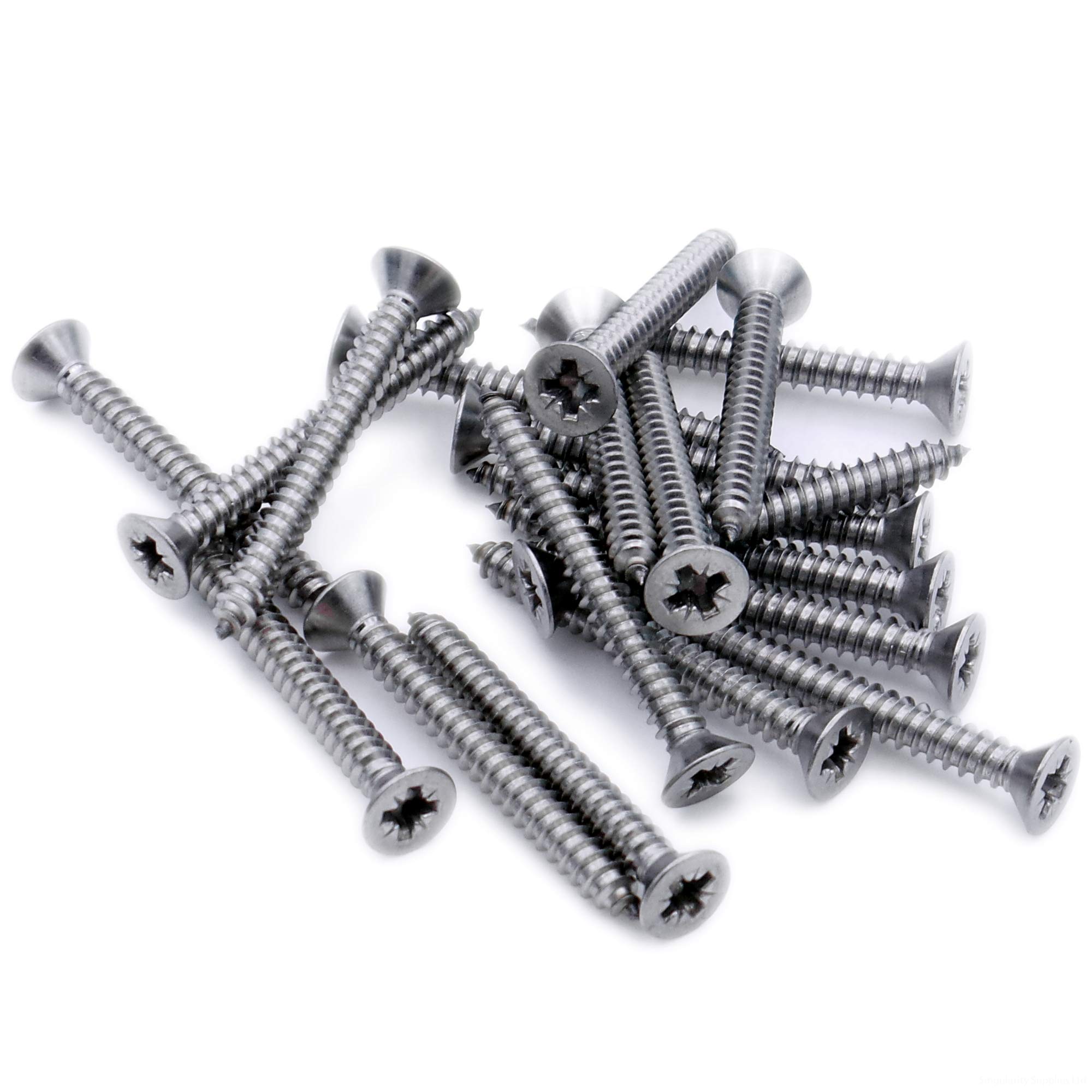 No.2 x 0.75 (2.2mm x 19mm) Pozi Countersunk Self-Tapping Screw - Stainless Steel (A2) (Pack of 20)