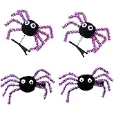 YTAONS Spider Hair Clips for Women Girls, Spring Spider Barrettes Hairpins Halloween Hair Accessories 4pcs (Purple)