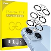 JETech Camera Lens Protector for iPhone 14/14 Plus, 3-Pack | 9H Tempered Glass, HD Clear, Anti-Scratch Protection, Night Shot Compatible, Case-Friendly
