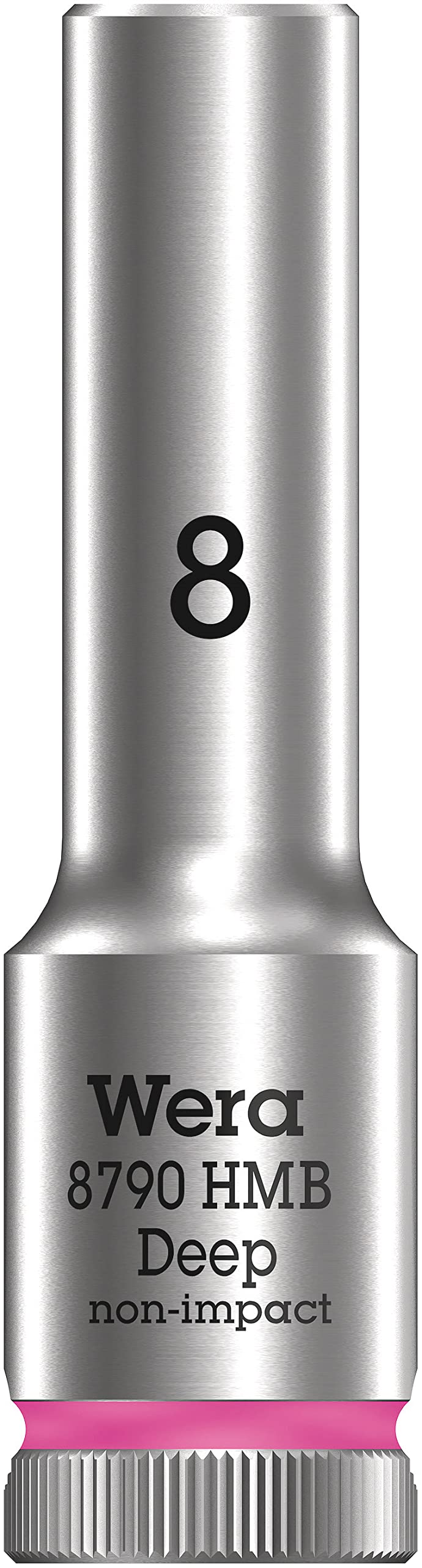 Wera 05004530001 8790 HMB Deep Socket, Light Pink, 8.0 mm