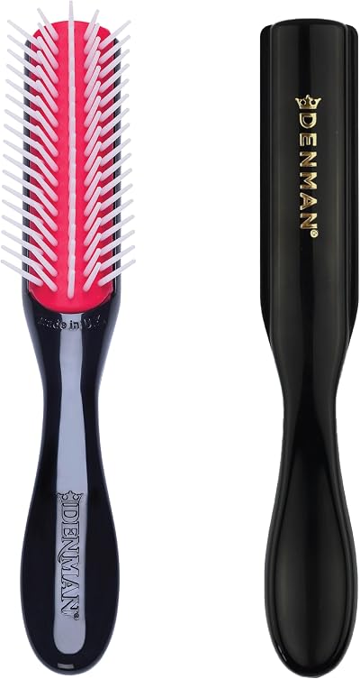 Denman D14 Curly Hairbrush 5 Row Styling Brush Detangling Shaping Defining Curls