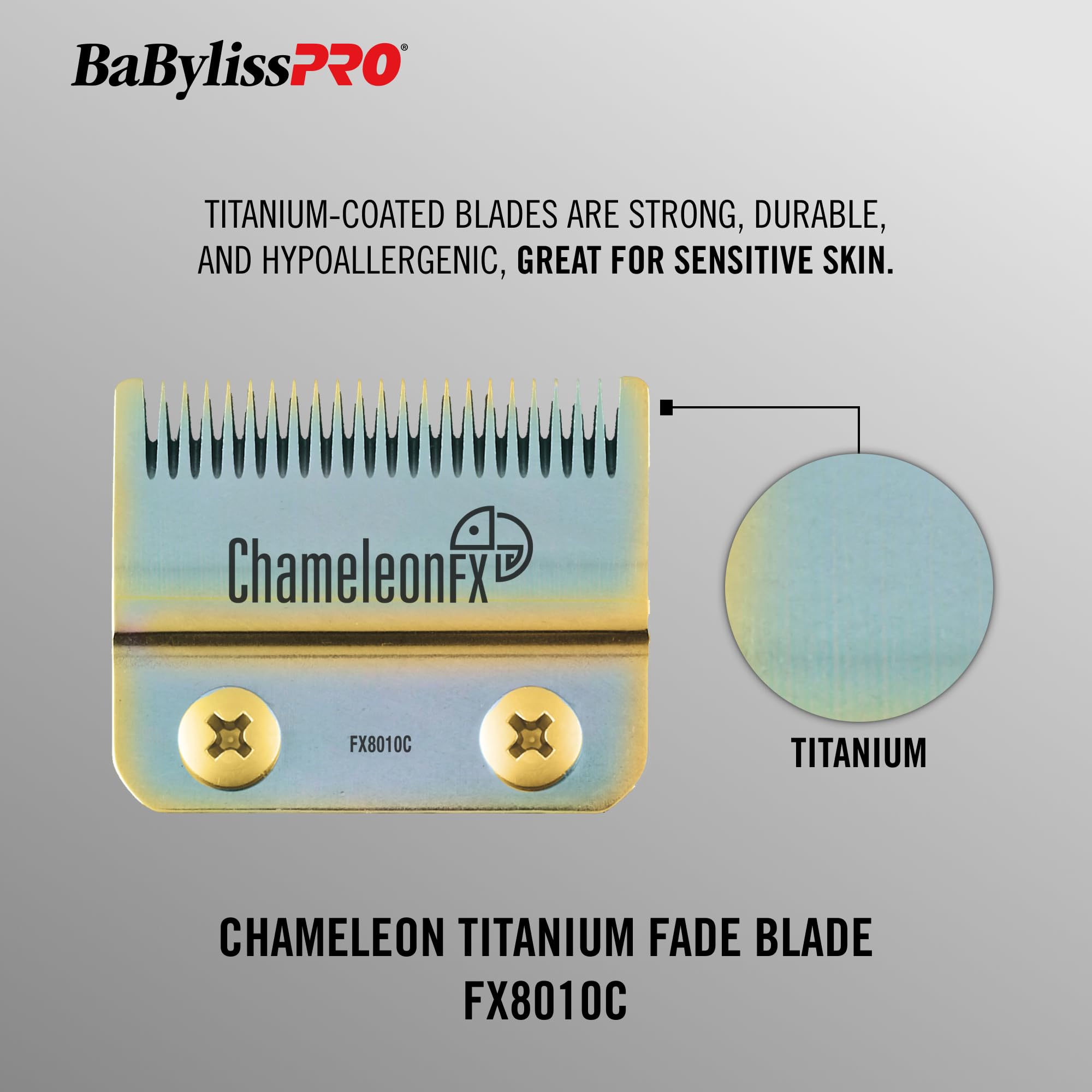 BaBylissPRO Replacement Fade Clipper Blades for FX870, FX825, FX673 Clippers and most 2-hole blade systems