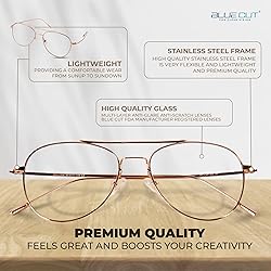 Blue Light Blocking Glasses- Unisex Stylish Aviator