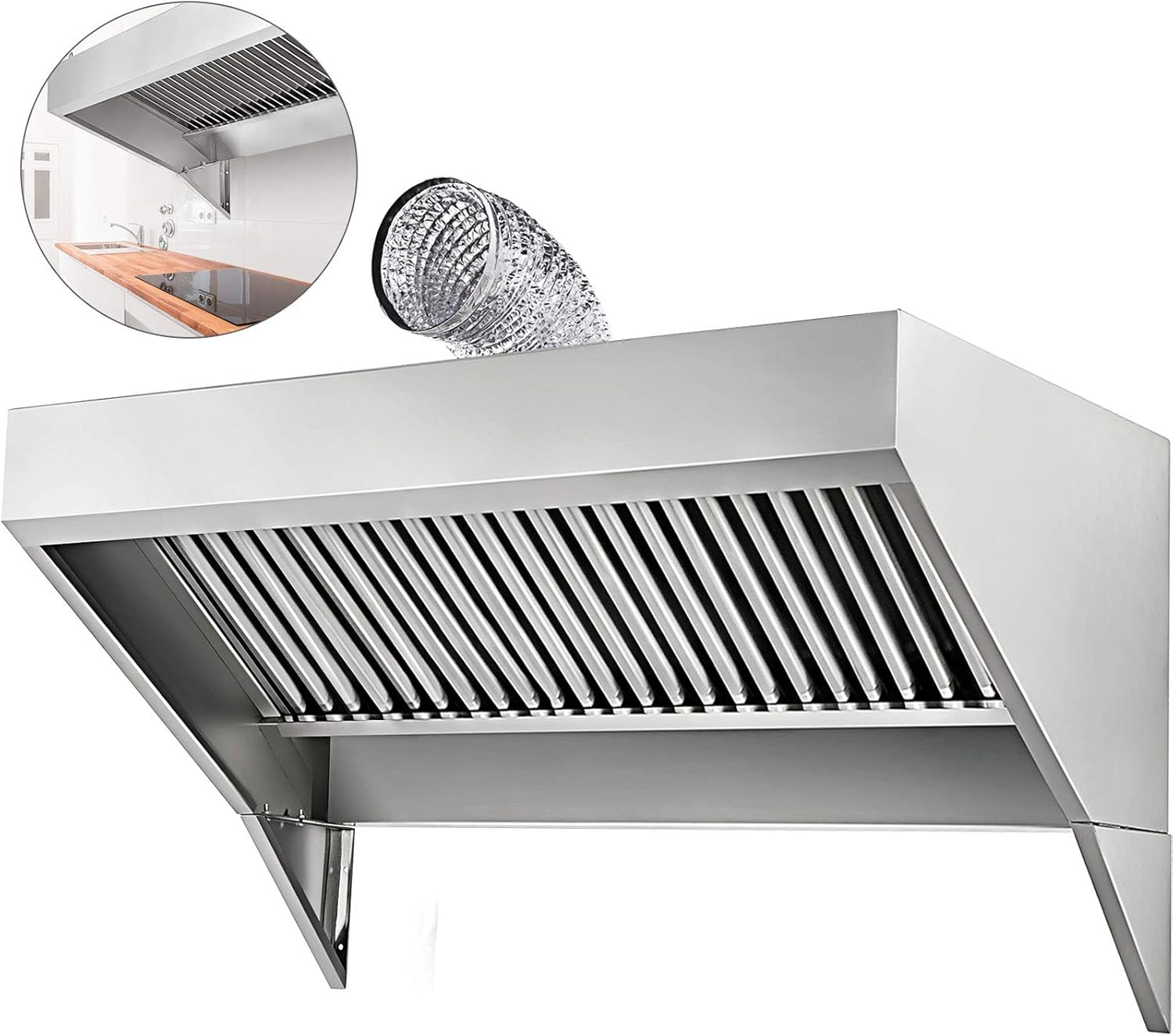 VEVOR Concession Hood Exhaust, 5FT Long Food Truck Hood