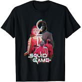 Squid Game 2 Front Man Split Face Glitch Logo T-Shirt