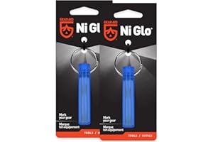 Gear AID Ni Glo, 2” Glowing Keychain for Camping, Scuba and Night Fishing
