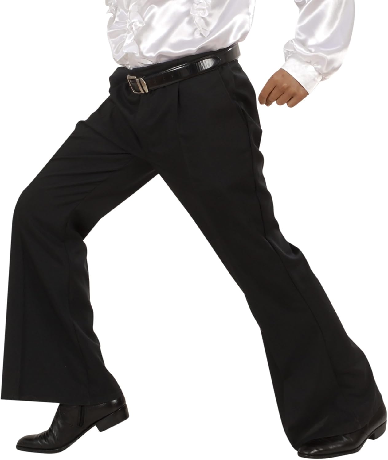 Mens Man Size Heavy Fabric 70s Pants Black Accessory for 70s Elvis