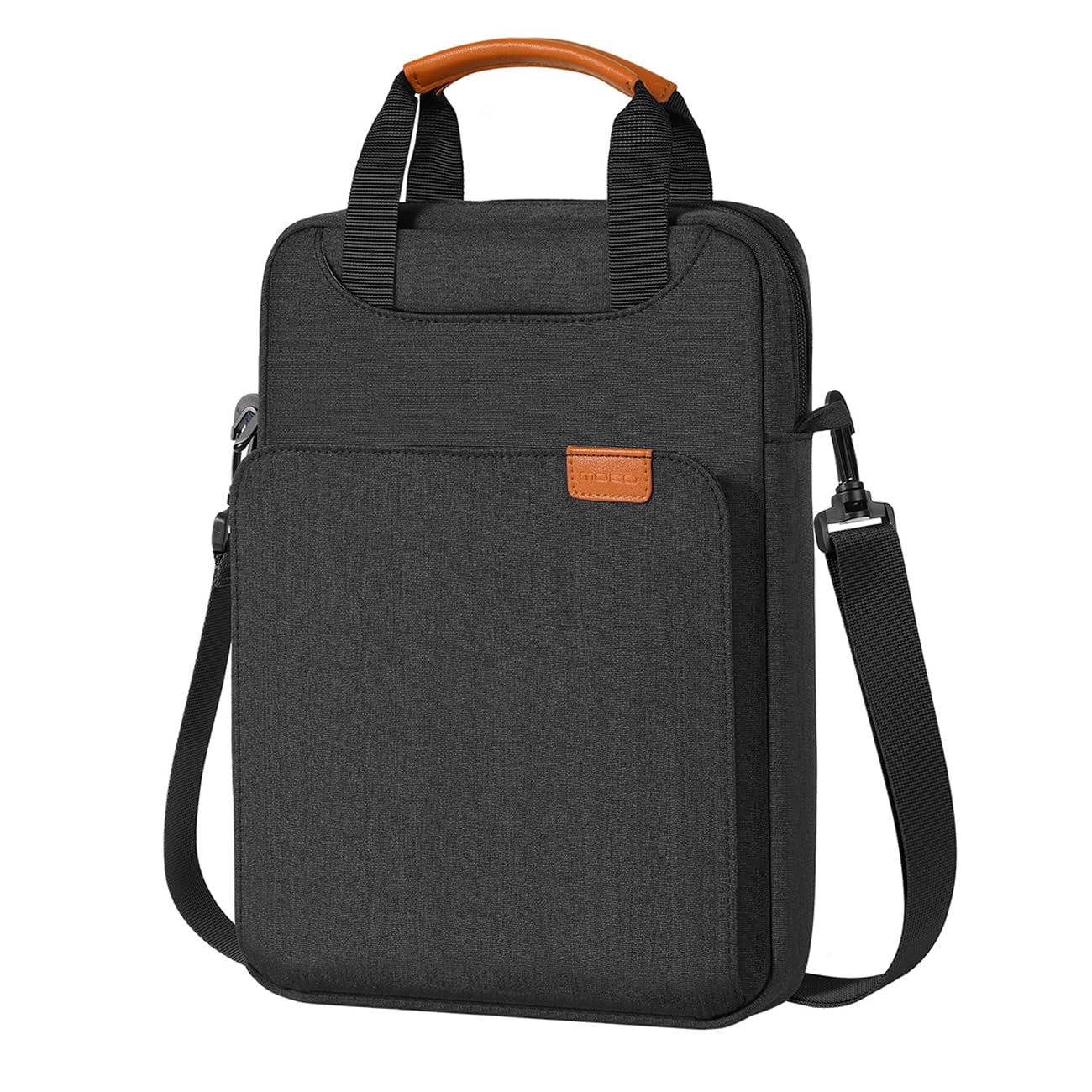 MoKo 12.9 Inch Tablet Shoulder Sleeve Bag, Fits 13 Inch New iPad Pro M4 & Air M2 2024, iPad Pro 12.9 inch M2&M1, Surface Laptop Go 12.4", Galaxy Tab S8+/S9+ 12.4" 2022/2023, Black & Gray