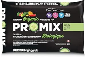 PRO-Mix Organic Moisture Mix, 28.3 L (7.47 gal) – Retains 30% More Water, MYCOACTIVE™ Technology, Organic Potting Soil for In