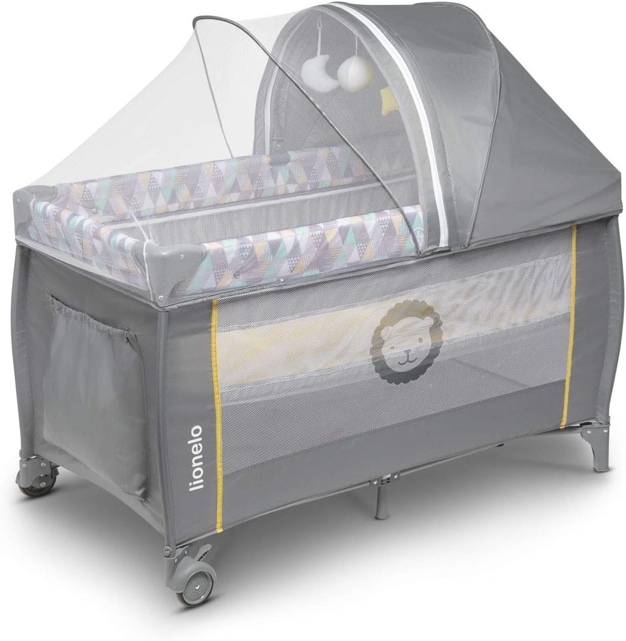 Napravi Rs Lionelo Sven Plus Boite 2 En 1 Lit Bebe Lit Bebe Table A Langer Jouets Baldaquin Suspendu Avec Moustiquaire Entree Laterale Supplementaire Rouleaux Mobiles Systeme Lockguard Brun Mobilier Bebe Meubles