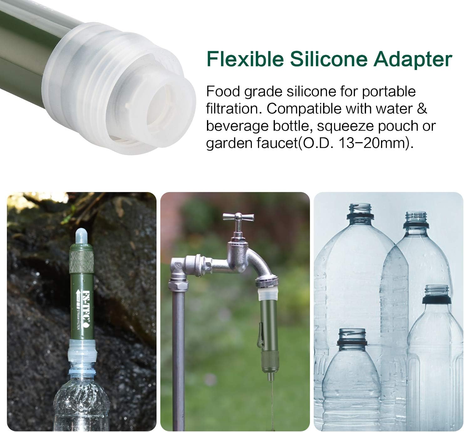 FS-TFC Personal Water Filter Straw Mini Water Purifier Survival Gear for Hiking, Camping, Travel and Emergency Preparedness: Industrial & Scientific