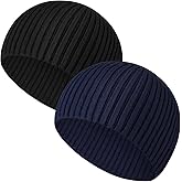 Heniho Winter Wool Beanies for Men Women, Warm Plain Toboggan Hats Ski Running Knit Skull Cap