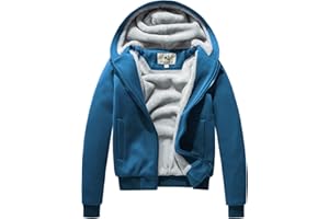 FOURSTEEDS Hooded Faux Fleece Lining Jacket for Women Winter Sherpa Lined Thick Warm Thermal Hoodies Coat