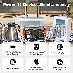 Flashfish 560W Portable Power Station 520Wh, Pure