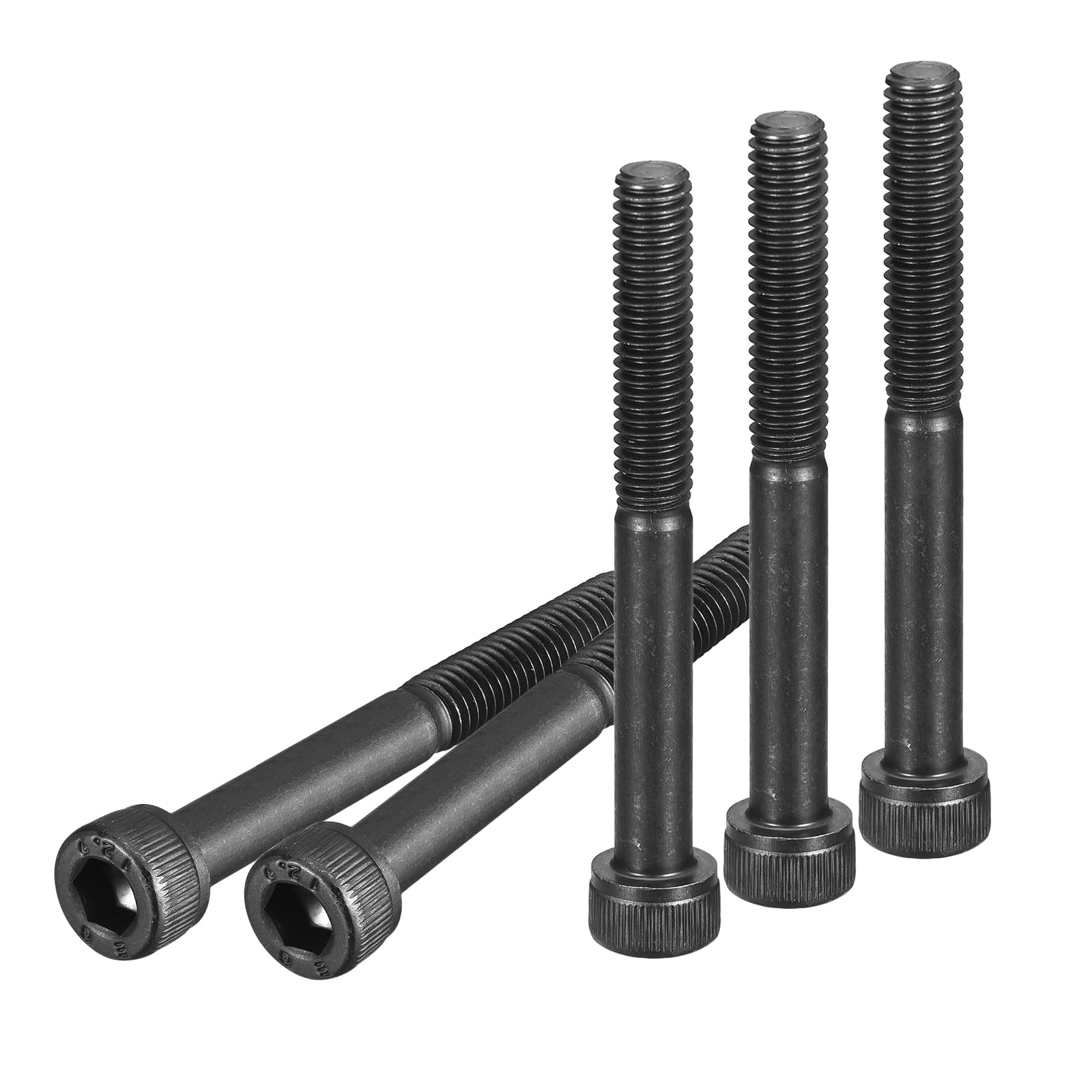 DTGN M6x55mm Socket Head Cap Screws Bolts, 20Pcs 12.9 Grade Alloy Steel, Metric Machine Hex Socket Screw, Hex Drive, Black Oxide Finish, UNC Coarse Thread Partially Threaded