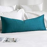 MIULEE Velvet Pillow Cover Soft Luxury Decorative Throw Pillow Cover Single Rectangle Cushion Case for Couch Sofa Bedroom Car Decor,14x36 Inch Teal