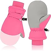 Sea Zaela Kids Winter Gloves Toddlers Snow Gloves Windproof Waterproof Mittens Fleece Outdoor Ski for Litter Girls Boys