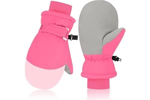 Sea Zaela Kids Winter Gloves Toddlers Snow Gloves Windproof Waterproof Mittens Fleece Outdoor Ski for Litter Girls Boys