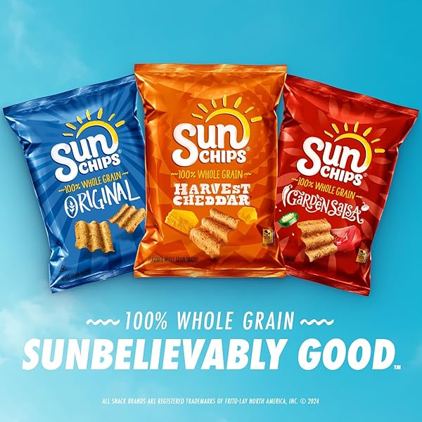 SUNCHIPS GARDEN SALSA FLAVORED MULTIGRAIN SNACKS, 7 OUNCE