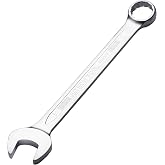 Jetech 1" Combination Wrench, SAE 12-Point Chrome Vanadium Steel Spanner, Industrial Grade with 15-Degree Offset, Sand Blasted Finish, Heat-Treated Forged Tool