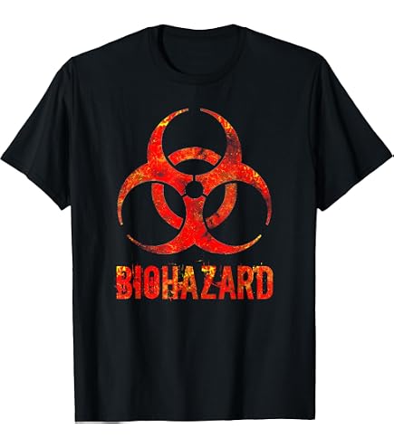 Amazon.com: Biohazard T-Shirt T-Shirt, Men's Big and Tall, Asphalt