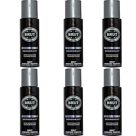 6x Brut MUSK Deodorant -langanhaltend - 200ml